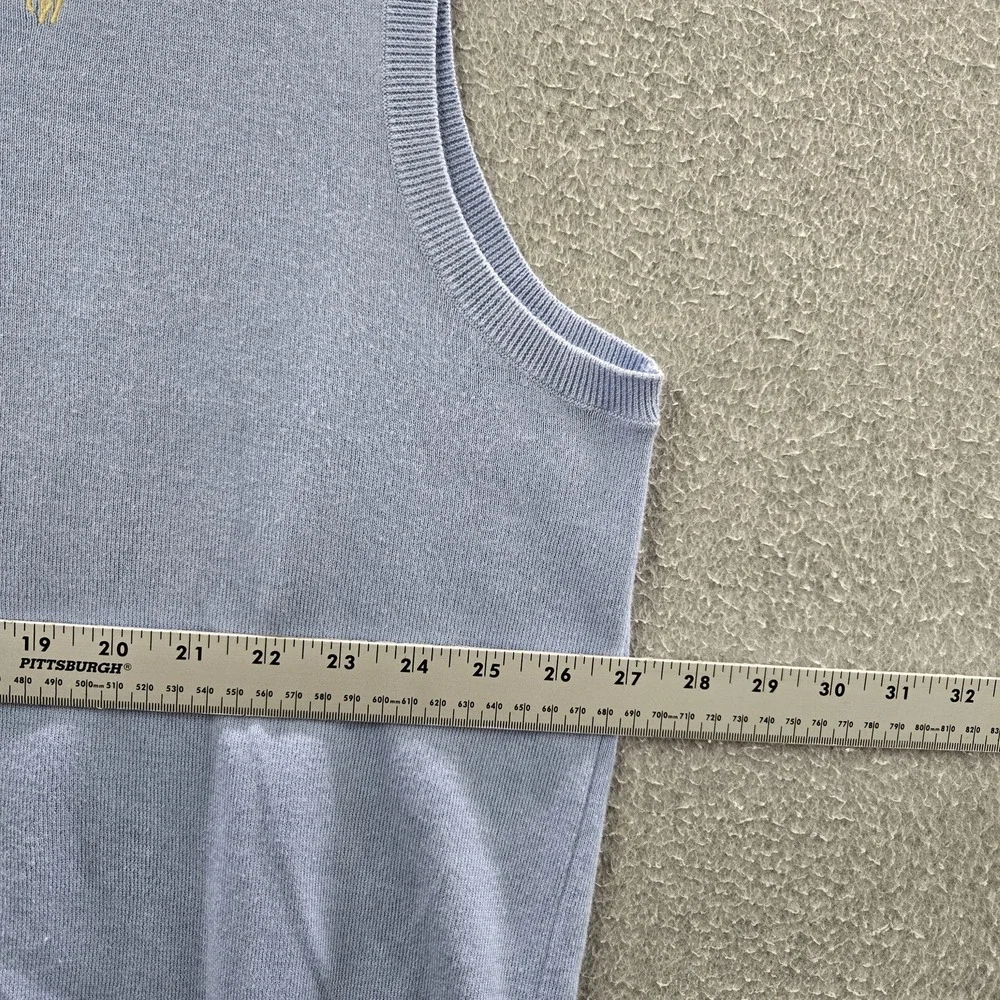 Polo Ralph Lauren Men Sweater 1TX Light Blue Vest Embroidered Logo Sleeveless
